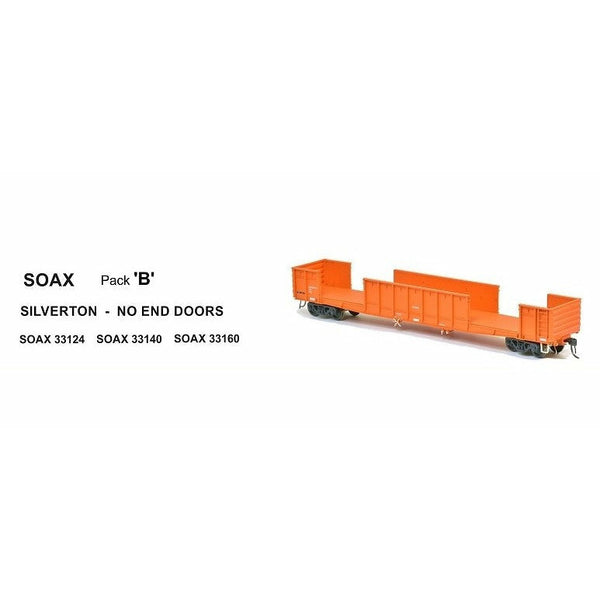 SDS MODELS HO Open Wagon SOAX Silverton (No End Doors) Pack B (3 Pack)