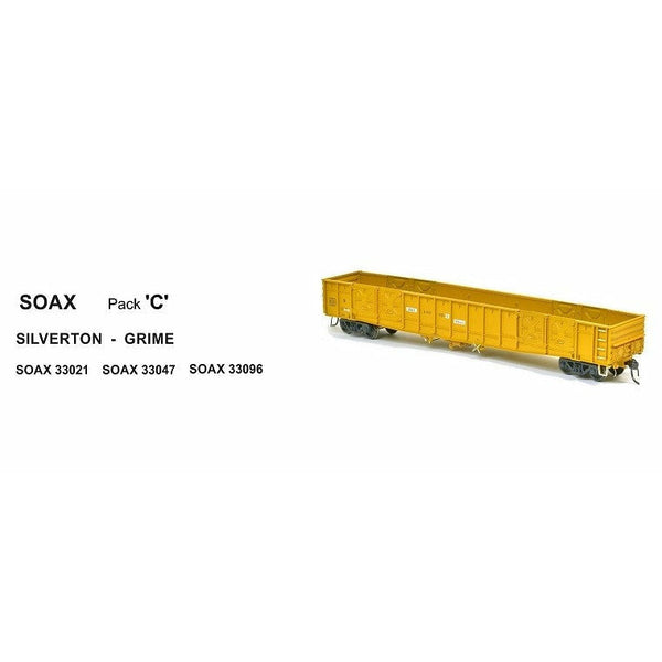 SDS MODELS HO Open Wagon SOAX Silverton (Grime) Pack C (3 Pack)