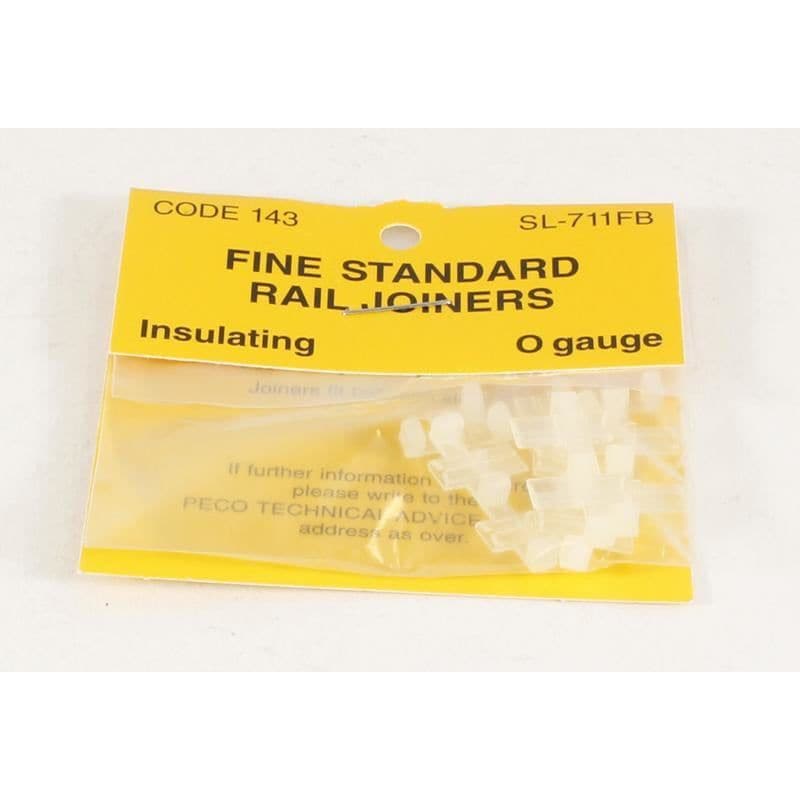 PECO O Streamline Rail Joiners Insulated (6) Code 143 (SL711FB)