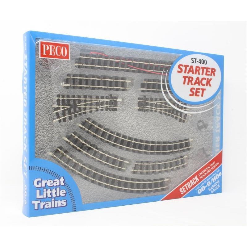 PECO OO9/HOe Setrack Starter Track Set - 1st Radius Curves Code 80