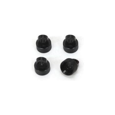 ST RACING CONCEPTS CNC Machined HD Aluminium Shock Caps for Wraith (4)  Black