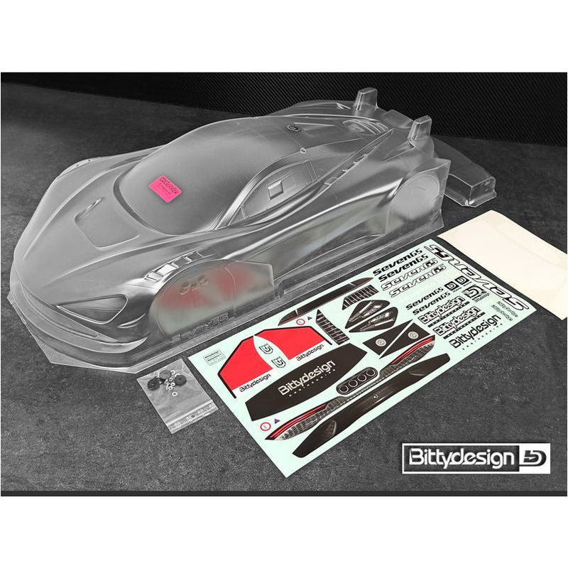 BITTYDESIGN 1/7 'Seven65' GT Body for ARRMA Infraction/Felony RTR Cars (Clear Body)