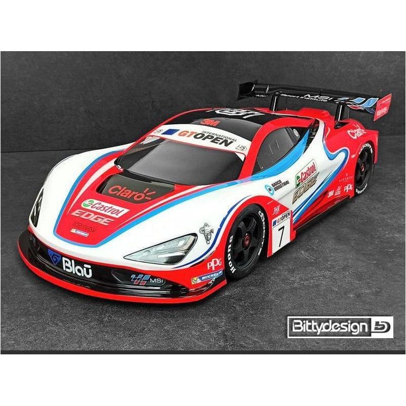 BITTYDESIGN 1/7 'Seven65' GT Body for ARRMA Infraction/Felony RTR Cars (Clear Body)