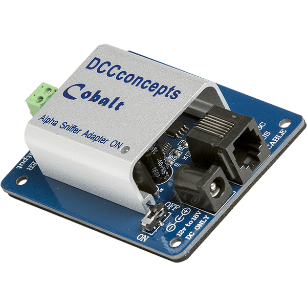 DCC CONCEPTS Cobalt Alpha DCC Power Bus Driver and Sniffer Adapter