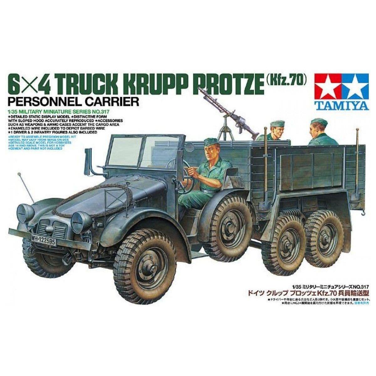 TAMIYA 1/35 6x4 Truck Krupp Protze (Kfz.70) Personnel Carrier