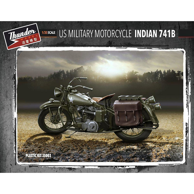 THUNDER MODEL 1/35 US Military Indian 741B Motorbike twin