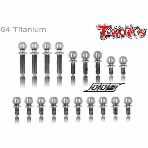 T-WORKS 64 Titanium Ball End Set ( For VBC Wildfire D09 )