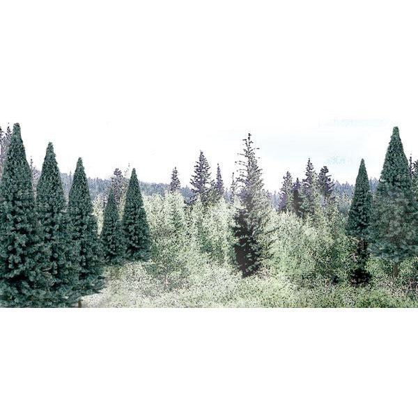 WOODLAND SCENICS 2"- 4" Ready Made Blue Spruce Value Pack (