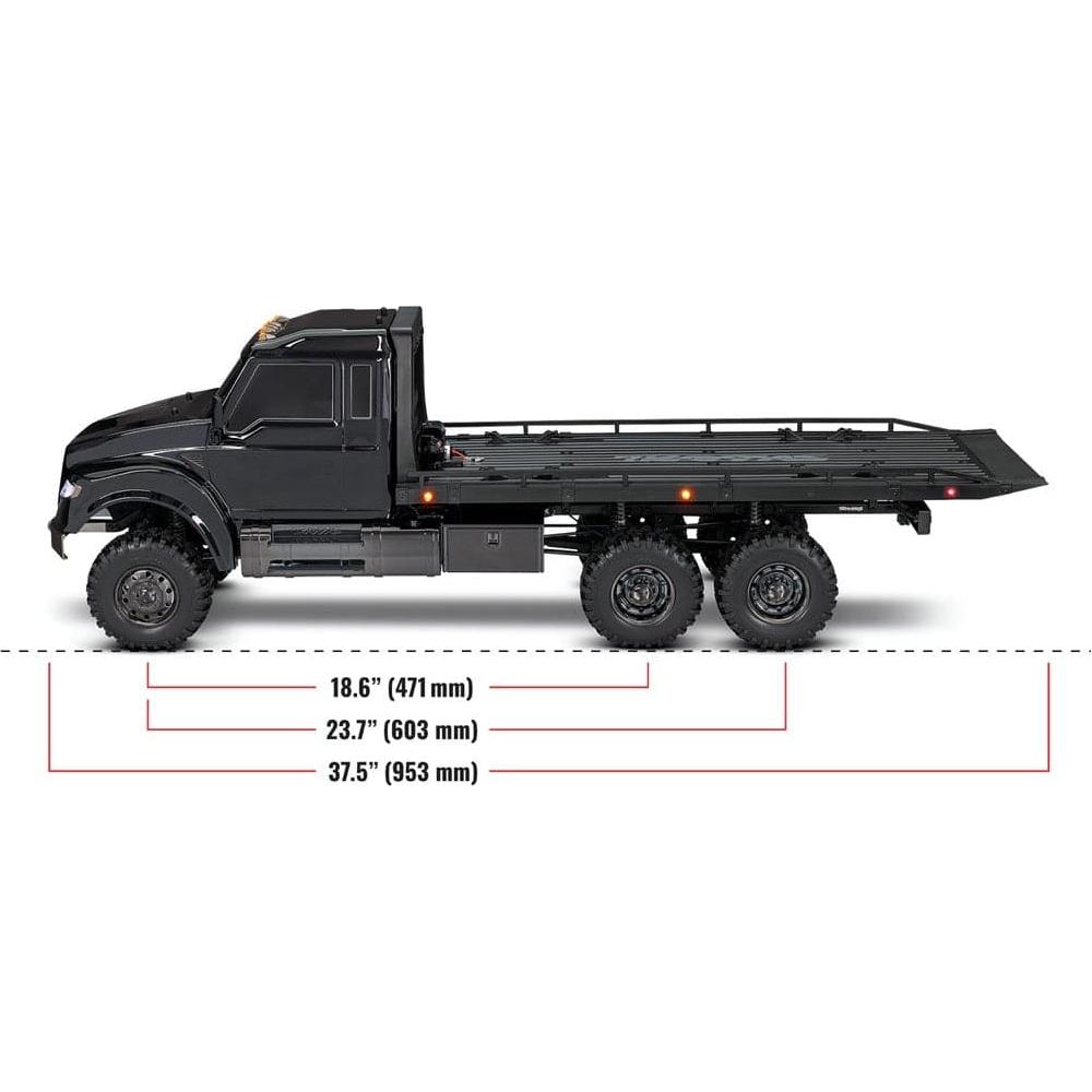 TRAXXAS 1/10 TRX6 6WD Electric Flatbed Truck with Winch, Ready-To Drive Black