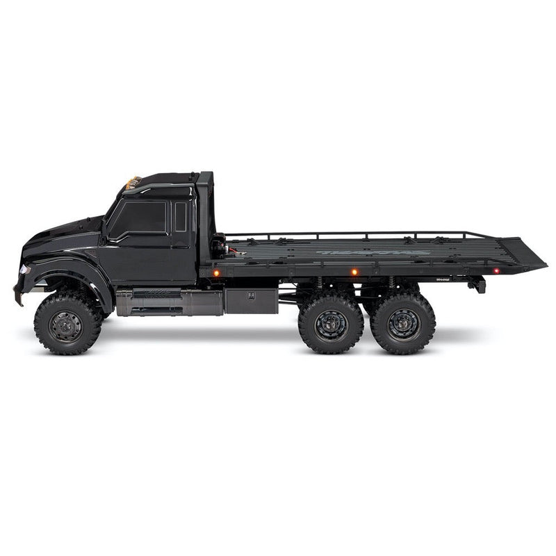 TRAXXAS TRX6 1/10 6WD Electric Flatbed Truck with Winch, Ready-To Drive Black