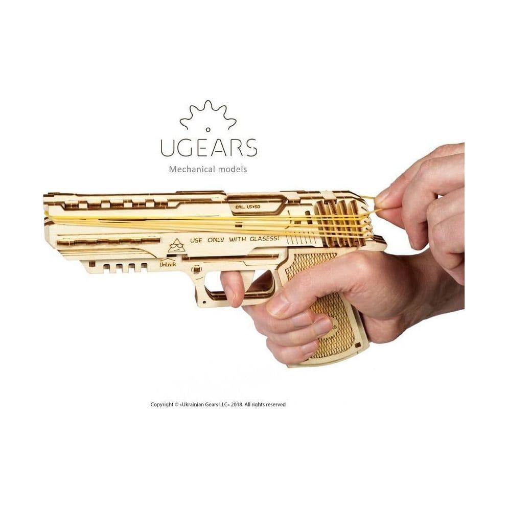 UGEARS Wolf-01 Mechanical Handgun