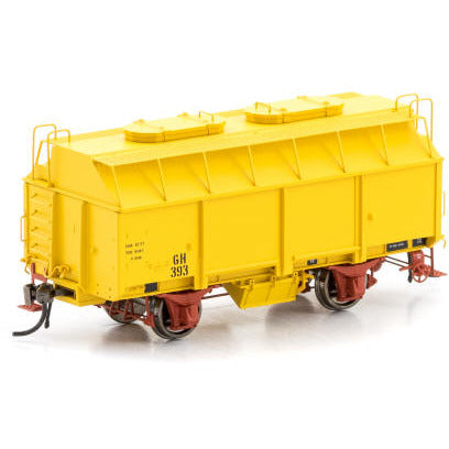 AUSCISION HO VR GH Grain Wagon with 2 Roof Hatches, Hansa Yellow - 6 Car Pack