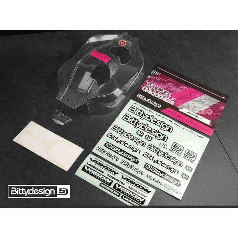 BITTYDESIGN Vision Clear 1/8 Buggy Body HB D819RS Pre-Cut