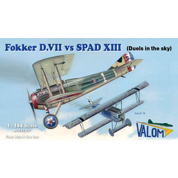 VALOM 1/144 Fokker D.VII vs SPAD XIII (Duels in the Sky)