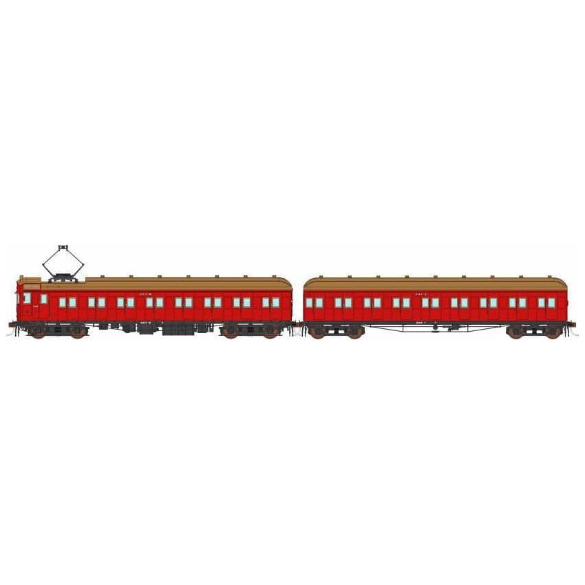 AUSCISION HO Tait VR Carriage Red with Disc Wheels (4 Car Set)