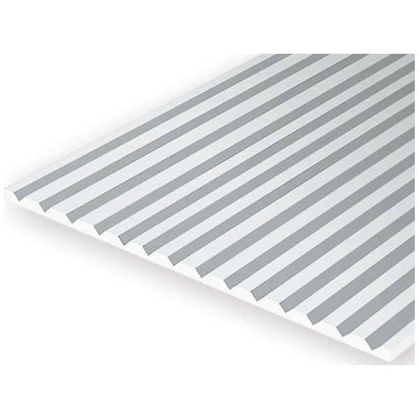 EVERGREEN 4050 1mm Thick 15 x 30cm White Siding Sheet V-Gro