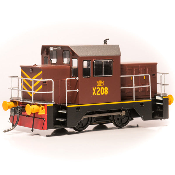 IDR HO X200 Rail Tractor NSWGR X208 Indian Red, Yellow Lining