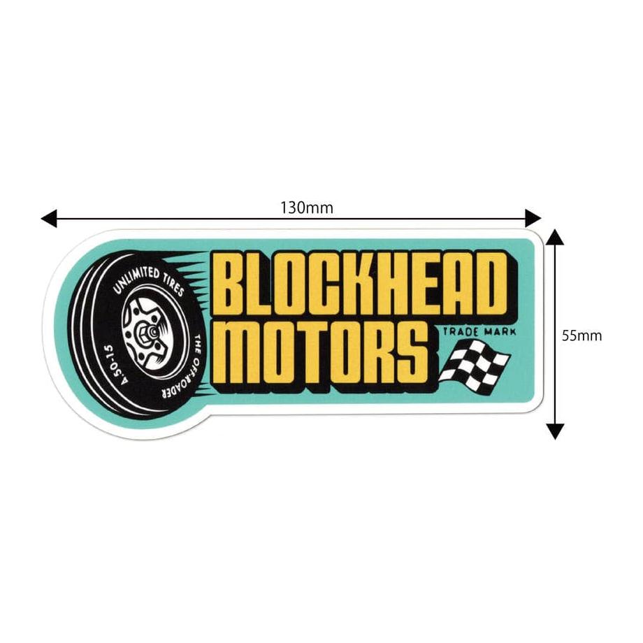 BLOCKHEAD MOTORS Tyre Sticker