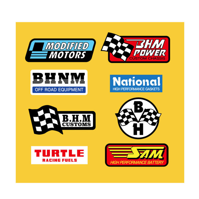 BLOCKHEAD MOTORS Decal for Side Chassis Yellow for Hornet,