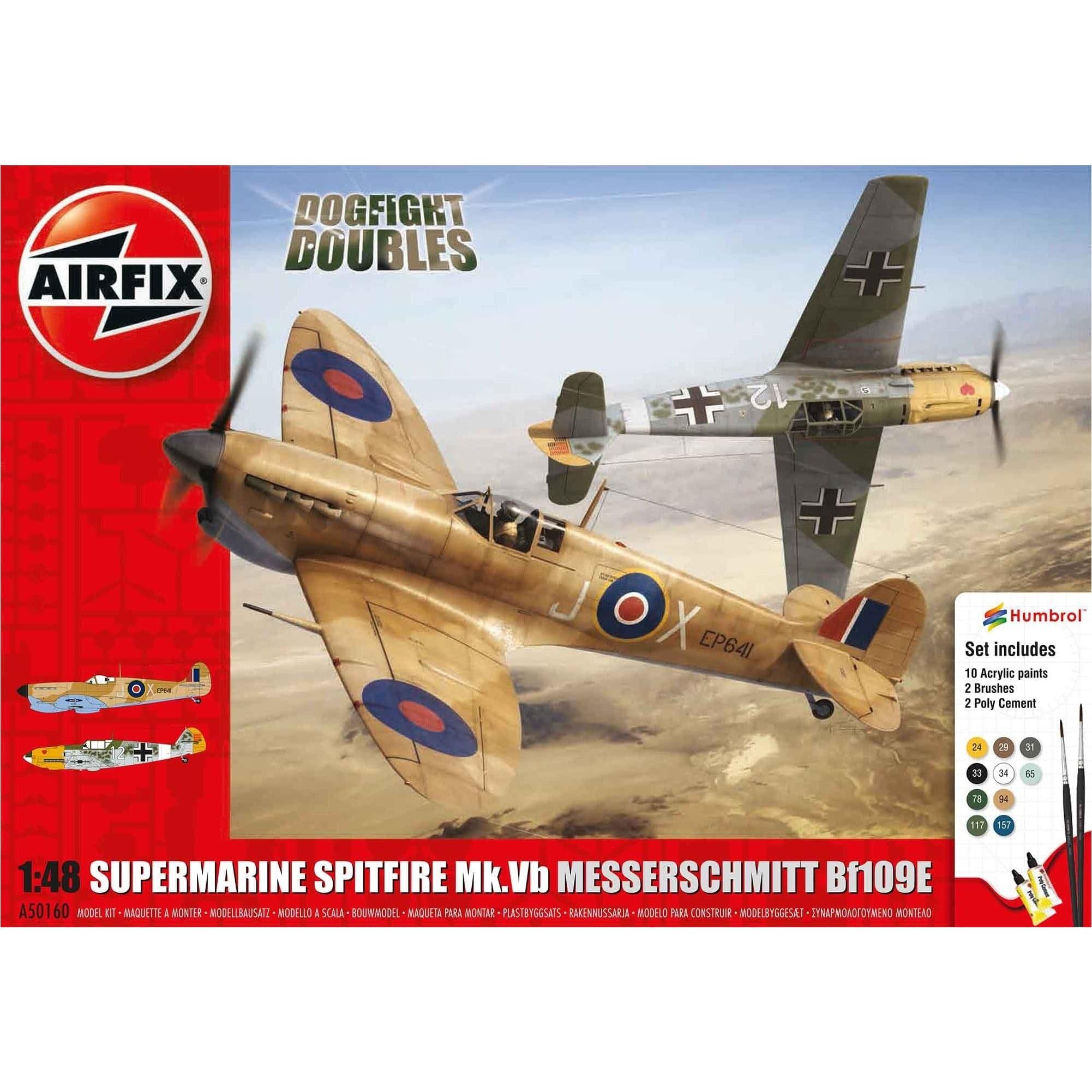 AIRFIX 1/48 Supermarine Spitfire Mk.Vb Messerschmitt Bf109E