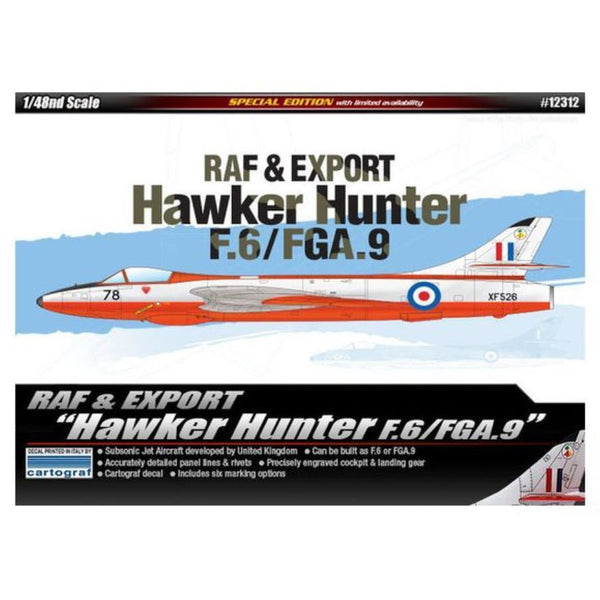 ACADEMY 1/48 RAF & Export Hawker Hunter F.6/FGA.9