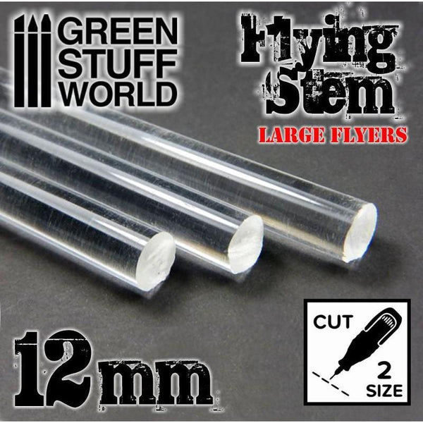 GREEN STUFF WORLD Acrylic Rods - Round 12 mm Clear
