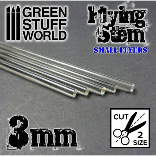 GREEN STUFF WORLD Acrylic Rods - Round 3.0 mm Clear