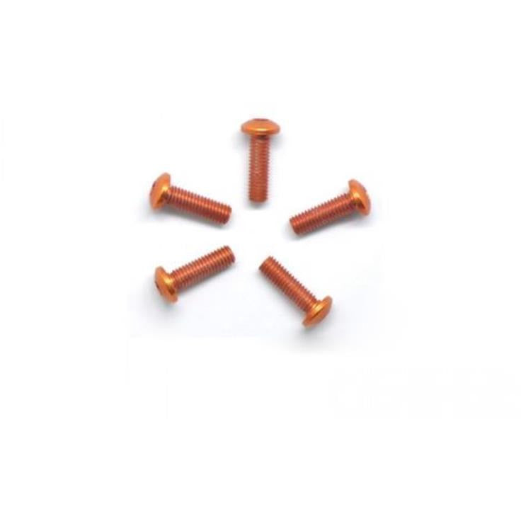 ARROWMAX Alu Screw Allen Roundhead M3X10 Orange (7075) (5)