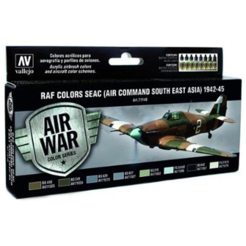 VALLEJO Model Air RAF & FAA SEAC (Air Command South East Asia) 1942-1945 Acrylic Paint Set