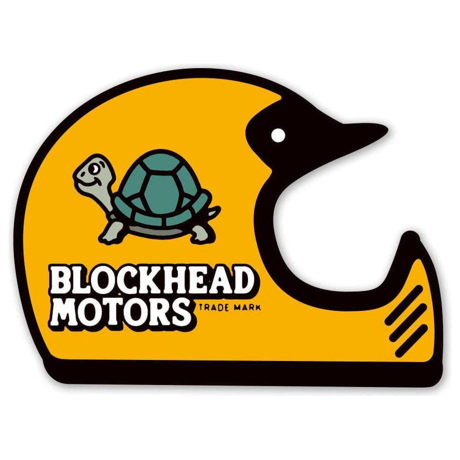 BLOCKHEAD MOTORS Helmet Sticker (Off-Road/Yellow)