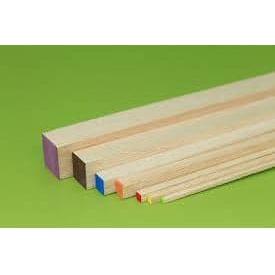 BALSA 9.5mm x 915mm Balsa Wood Squares Orange