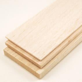 BALSA SHEET 1.0mm 100 x 915mm Premium Grade Balsa Wood