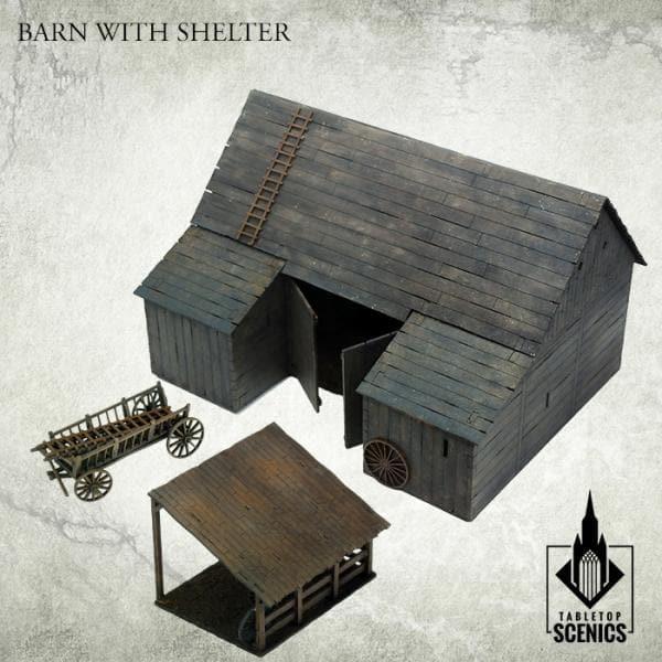 TABLETOP SCENICS Poland 1939 Barn with Shelter