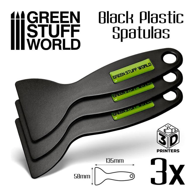 GREEN STUFF WORLD Black Plastic Spatulas - 3D Printer