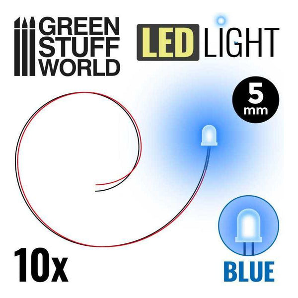 GREEN STUFF WORLD Blue LED Lights - 5mm