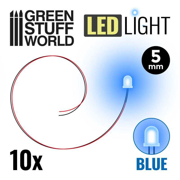 GREEN STUFF WORLD Blue LED Lights - 5mm