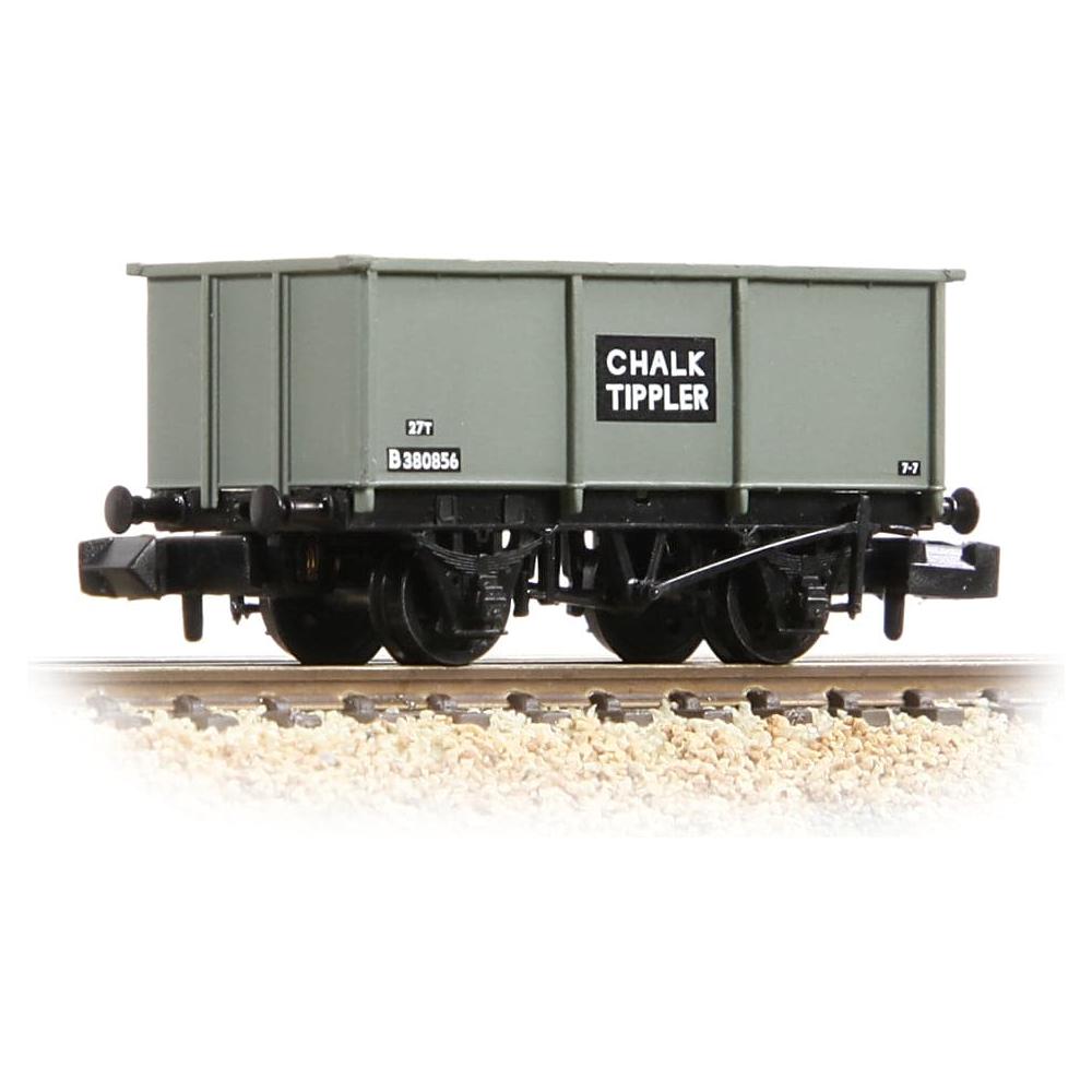 GRAHAM FARISH N BR 27T Steel Tippler Wagon BR Grey 'Chalk'