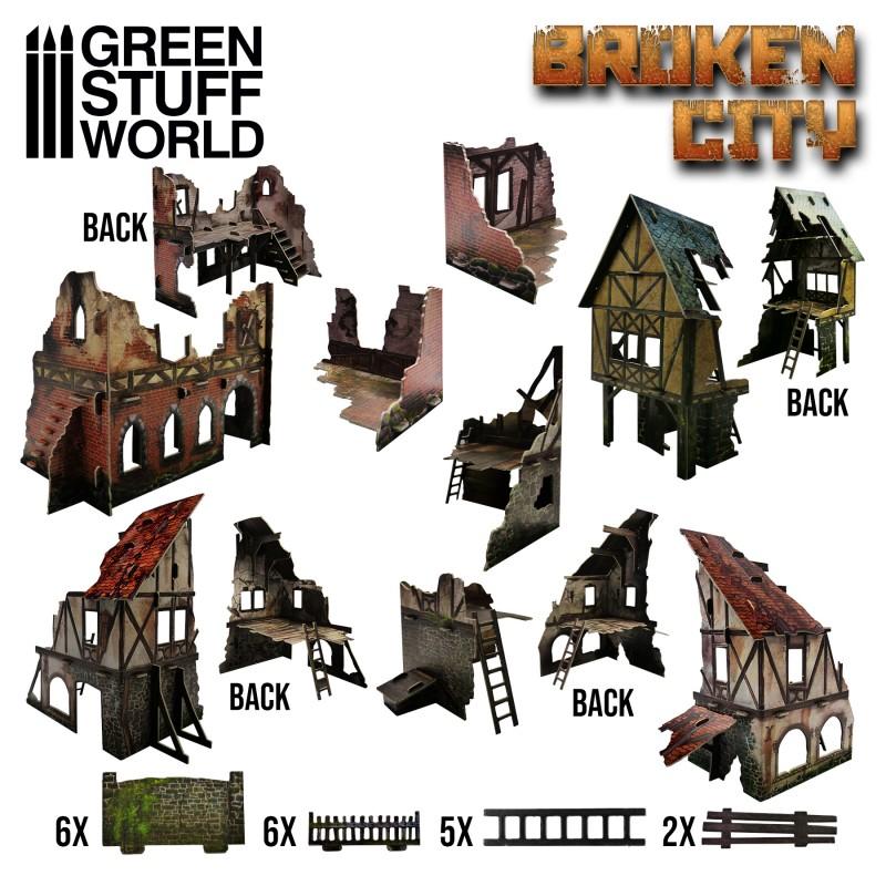 GREEN STUFF WORLD Broken City - Terrain Set