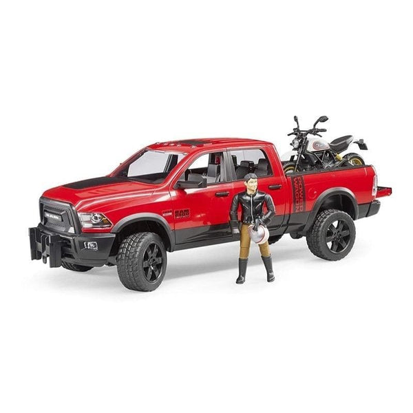BRUDER 1/16 RAM 2500 Power Wagon with Scrambler Ducati Dese