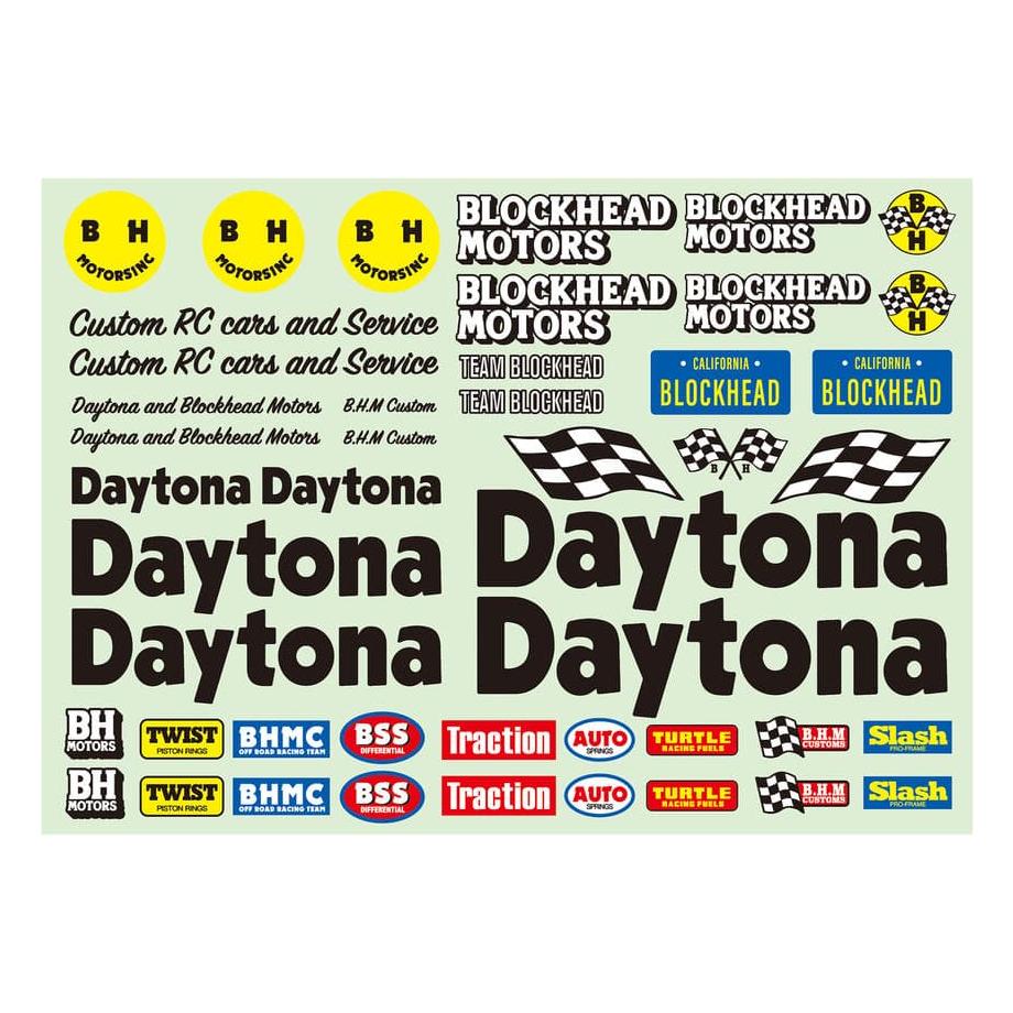 BLOCKHEAD MOTORS Daytona X Blockhead Motors Collaboration Decal Sheet