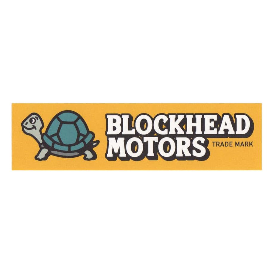 BLOCKHEAD MOTORS Logo Sticker Landscape Style