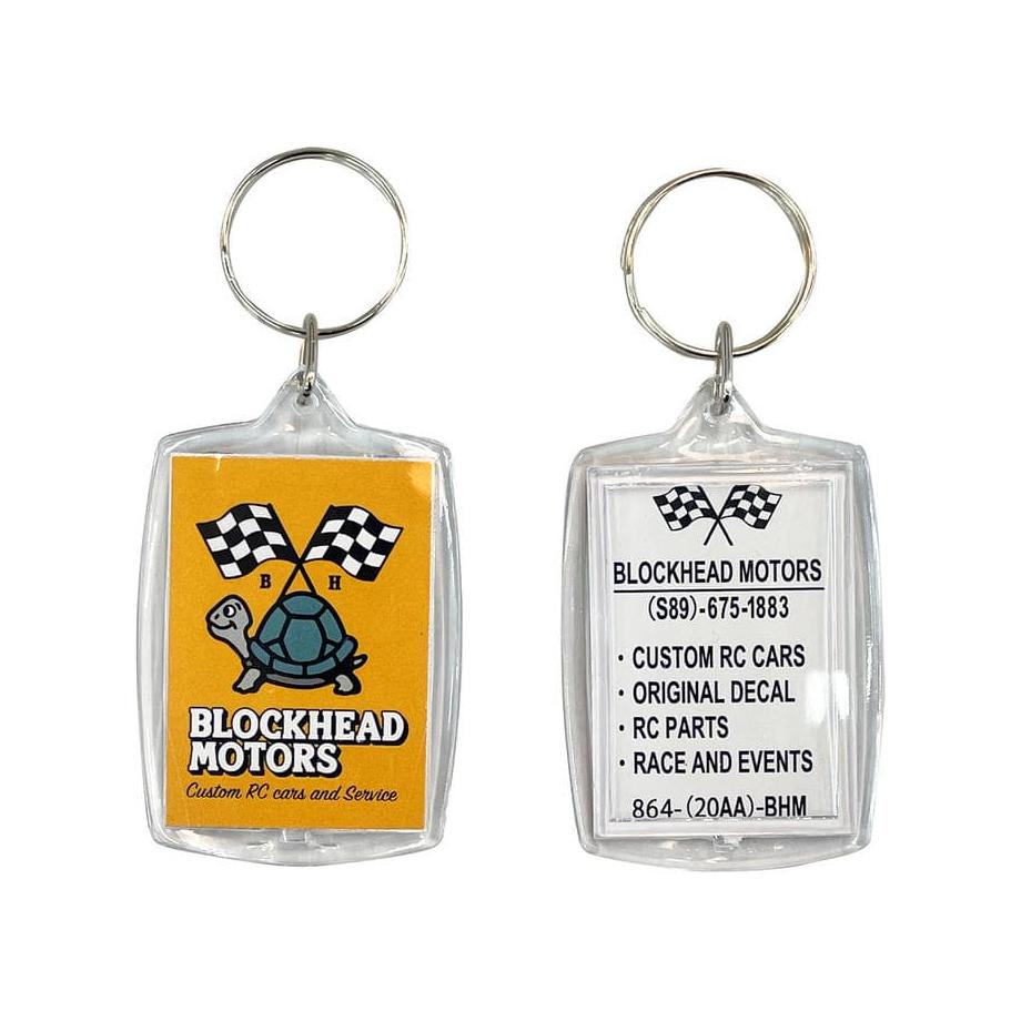 BLOCKHEAD MOTORS Turtle Checker Yellow Keychain