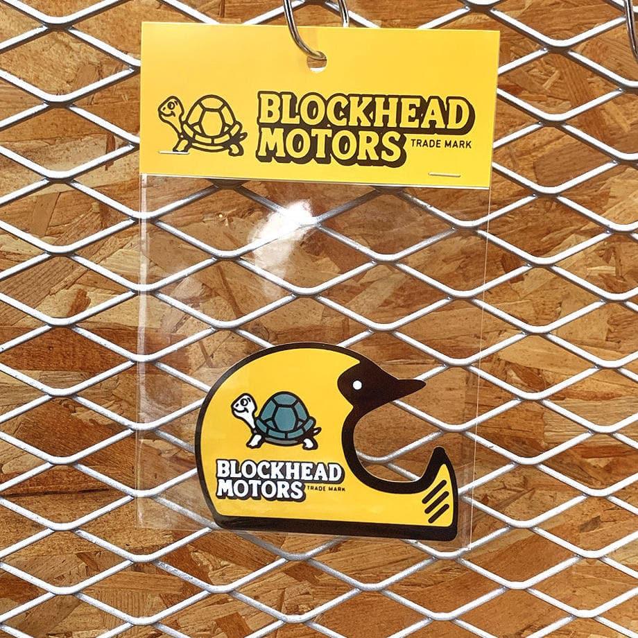 BLOCKHEAD MOTORS Helmet Sticker (Off-Road/Yellow)