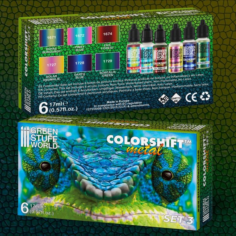 GREEN STUFF WORLD Colorshift Chameleon Acrylic Paint Set 3