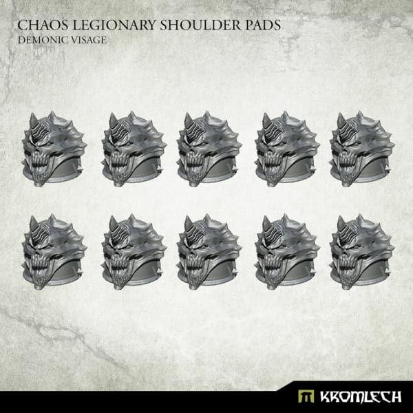 KROMLECH Chaos Legionary Shoulder Pads: Demon Visage (10)