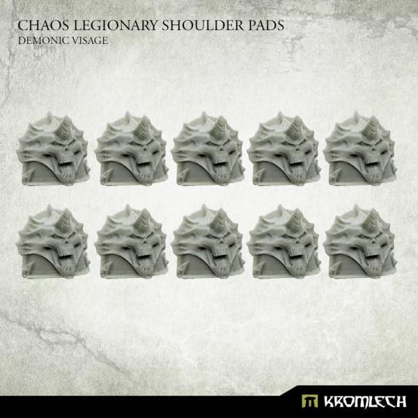 KROMLECH Chaos Legionary Shoulder Pads: Demon Visage (10)