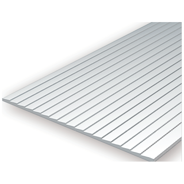 EVERGREEN 4081 1mm Thick 15 x 30cm White Siding Sheet Clapb