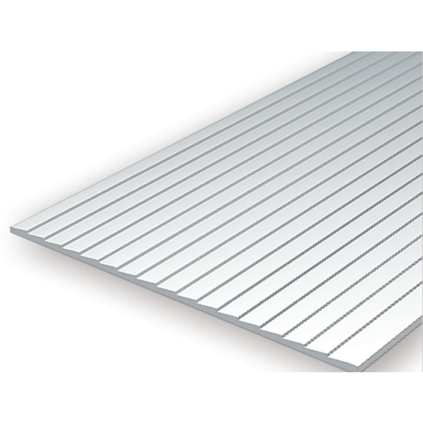 EVERGREEN 4031 1mm Thick 15 x 30cm White Siding Sheets Clap