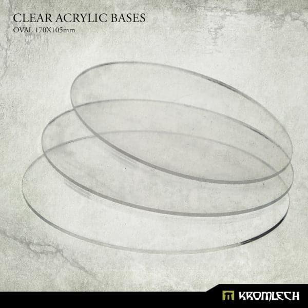 KROMLECH Clear Acrylic Bases: Oval 170x105mm (3)