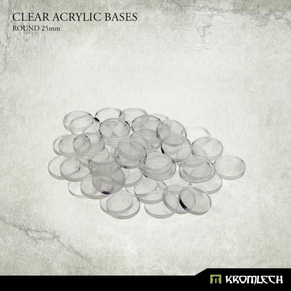 KROMLECH Clear Acrylic Bases: Round 25mm (50)